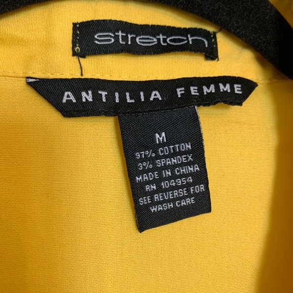 BNWOT Vintage Antilia Femme Yellow Tuxedo Dress - Picture 9 of 13